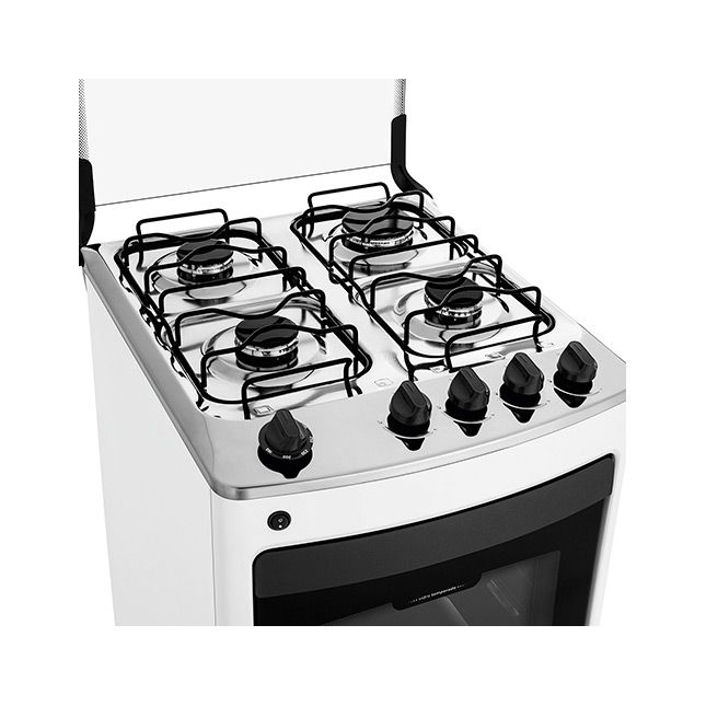 Fogão 4 Bocas Consul Acend. Automático Branco Mesa Inox Bivolt