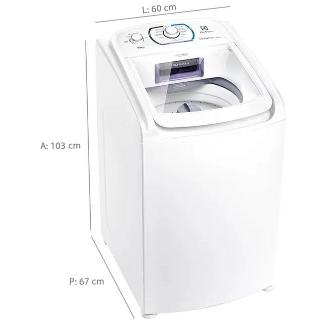 Lavadora de Roupas 11Kg Electrolux LES11 Essencial Care Branca 110V