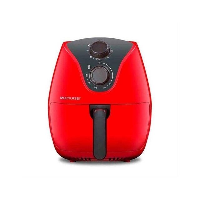Air Fryer Fritadeira Elétrica Multilaser 4L vermelha Timer 60Min 1500W 110v