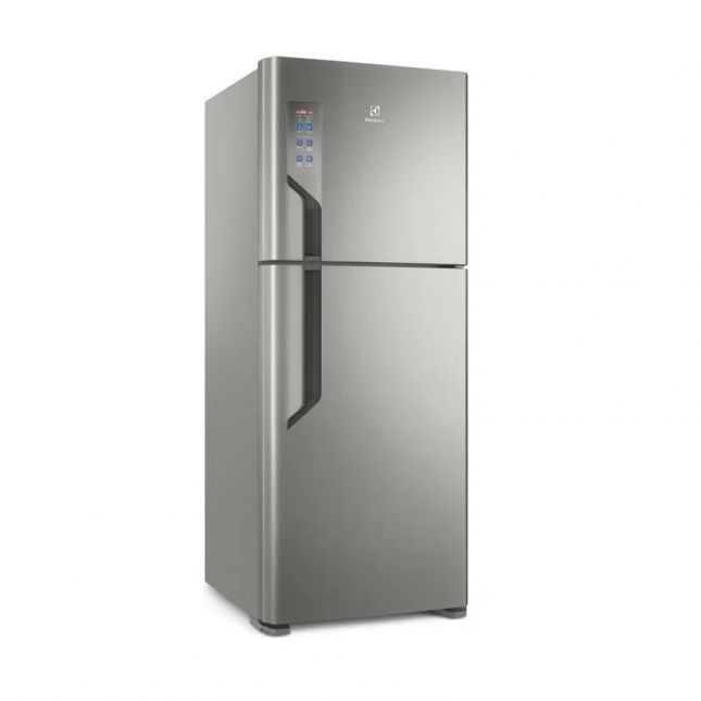 Geladeira Electrolux 431L TF55S com Prateleira Reversível Platinum/Inox 110v