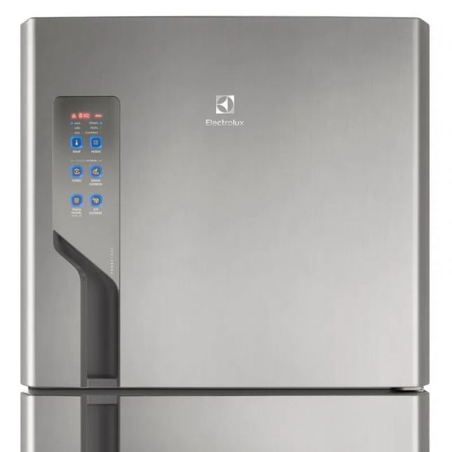 Geladeira Electrolux 431L TF55S com Prateleira Reversível Platinum/Inox 110v