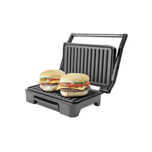 Grill e Sanduicheira Mallory Asteria Compact Preto/Prata 900W 110V