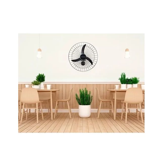 Ventilador de Parede Ventisol 60cm 200W Oscilante Premium Preto Bivolt
