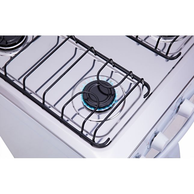 Fogão 4 Bocas Atlas Mônaco Plus Acend. Automático Branco Mesa Inox Bivolt