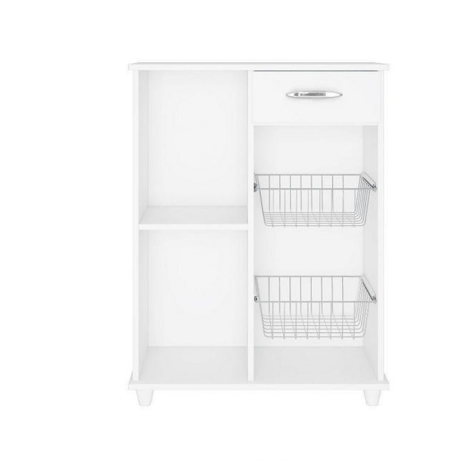 Multiuso Fruteira 1 Porta 2 Cestos Belize Branco Notável