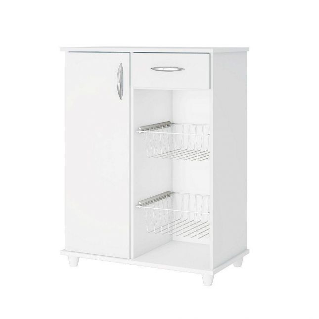 Multiuso Fruteira 1 Porta 2 Cestos Belize Branco Notável