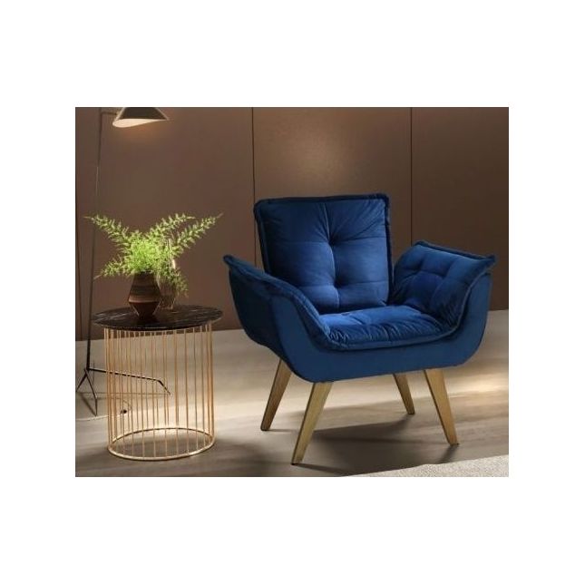 Poltrona 1 Lugar Decorativa Luna Azul Innove Estofados