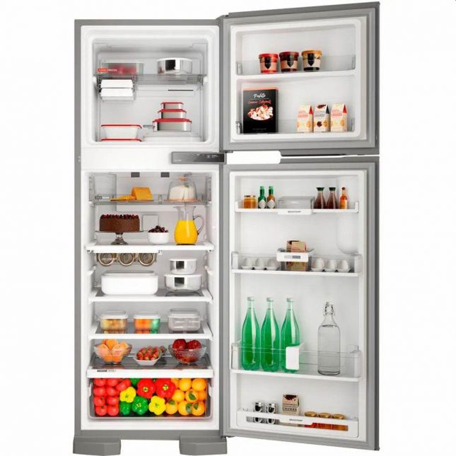 Geladeira Brastemp 375L BRM44HK Frost Free Duplex Fresh Zone Inox 110v