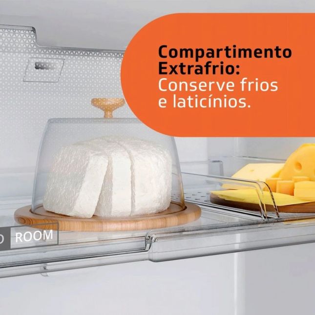 Geladeira Brastemp 375L BRM44HK Frost Free Duplex Fresh Zone Inox 110v