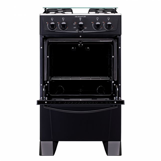 Fogão Atlas Coliseum Plus 4 Bocas Acendimento Manual Mesa de Inox Forno 50L