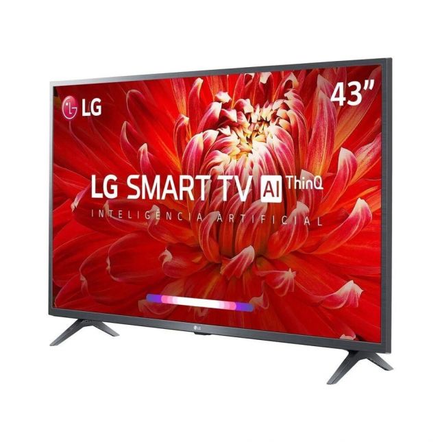 TV 43 LED Smart Full HD 43LM6370PSB WiFi Bluetooth HDR ThinQ AI 3 HDMI LG