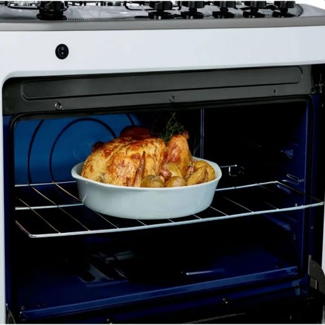 Fogão 5 Bocas Consul Acend. Automático Branco com Mesa de Inox Bivolt