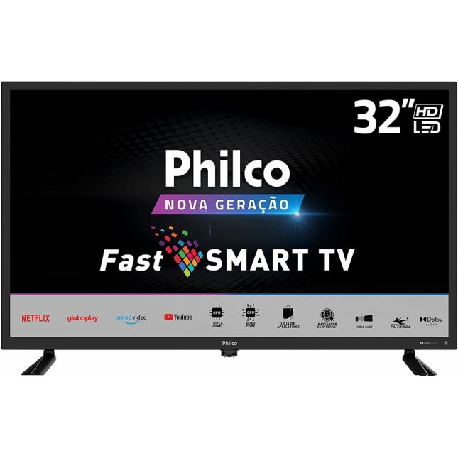 TV 32 Smart LED HD Philco PTV32D10N5SKH 2 hdmi 2 USB Wi-Fi Integrado