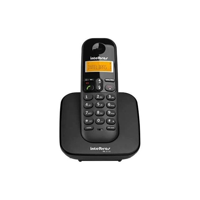 Telefone Sem Fio Dect 6.0 Com Identificador De Chamadas Preto Ts3110 Intelbras