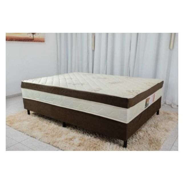 Colchobox Ortopédico Casal Sonho Bom Marrom 138x188x50 Nosso Sonho