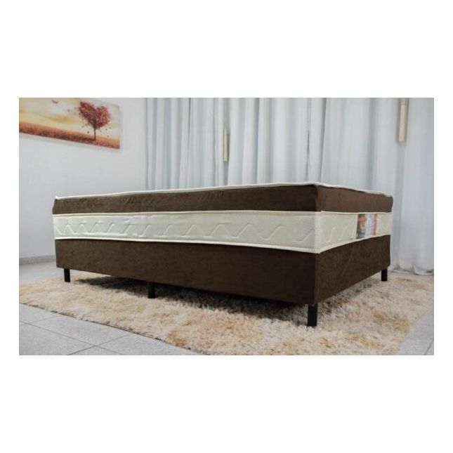 Colchobox Ortopédico Casal Sonho Bom Marrom 138x188x50 Nosso Sonho