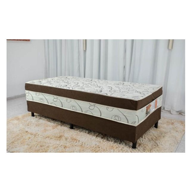 Colchobox Solteiro Ortopédico Sonho Bom 88x188x60 Marrom 88x188x60 Nosso Sonho