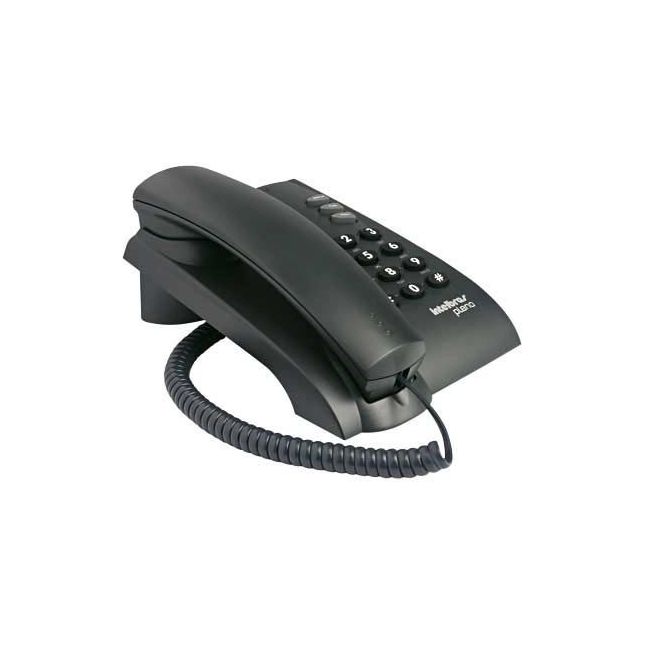 Telefone com Fio Intelbras Pleno de mesa e parede preto 