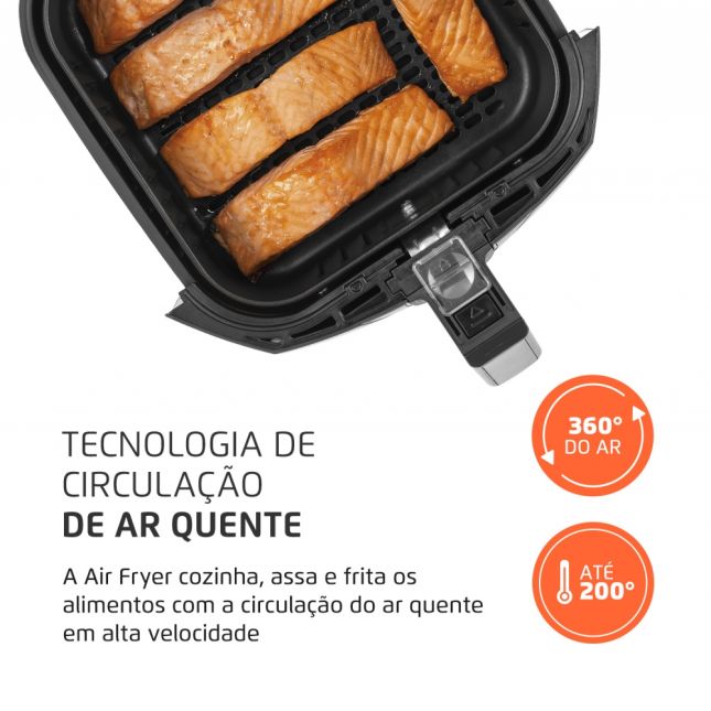 Air Fryer Fritadeira Elétrica Mondial 4L Afn-40-Bfs 1500w 110v