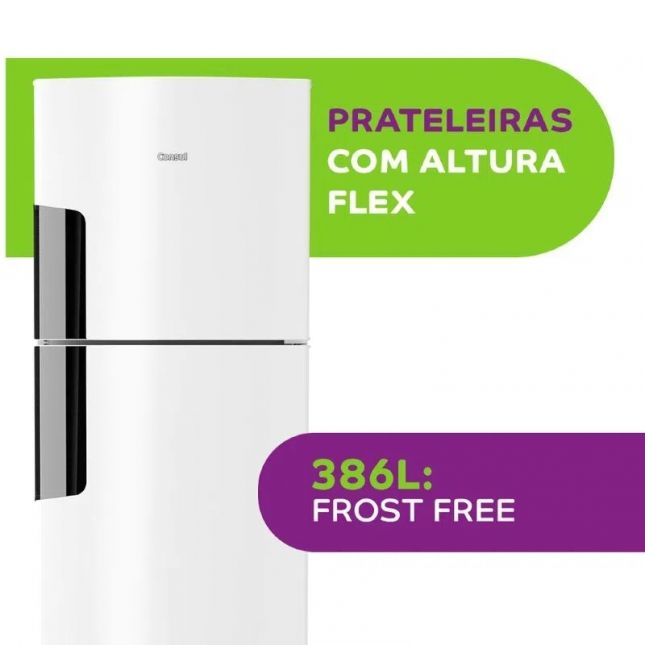 Geladeira Consul 386L CRM44AB Frost Free Duplex com Altura Flex Função Turbo e Freezer Espaçoso 110V