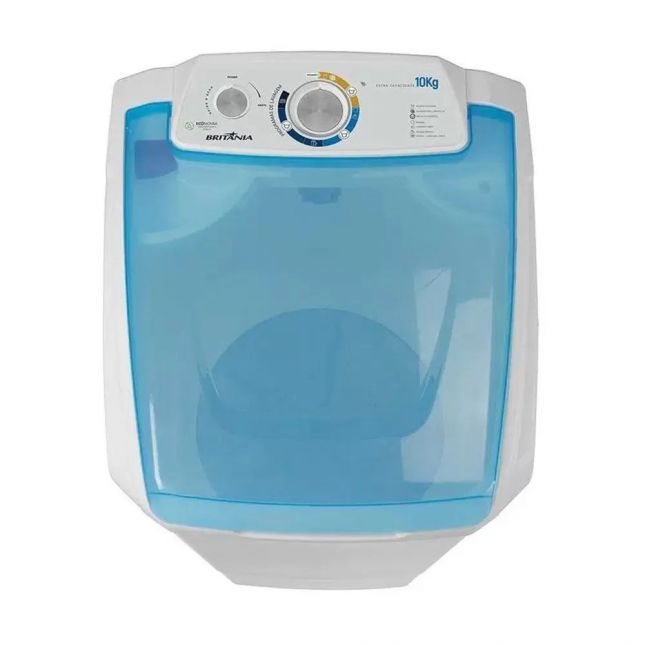 Tanquinho Britânia Semiautomático 10 kg BLRS10B Função Timer branca 110 volts