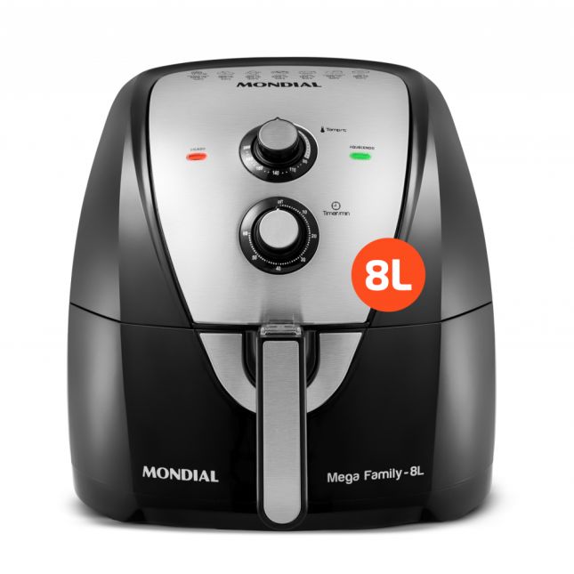 Air Fryer Fritadeira Elétrica Mondial 8l Preta - Afn-80 1900w 110v