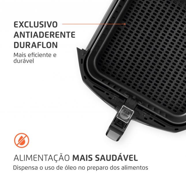 Air Fryer Fritadeira Elétrica Mondial 8l Preta - Afn-80 1900w 110v