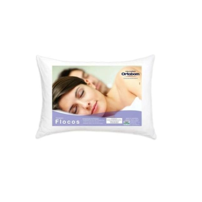 Travesseiro Flocos Matelassê 45x65cm Branco Ortobom 