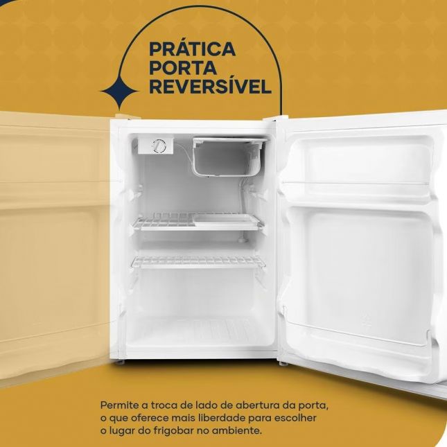 Frigobar Britânia BFG85B Porta Reversível 67L  Branco 110 Volts