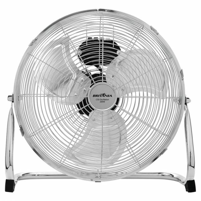 Circulador de Ar Britânia C50 Cromado 50cm 200W Turbo Oscillation 110v