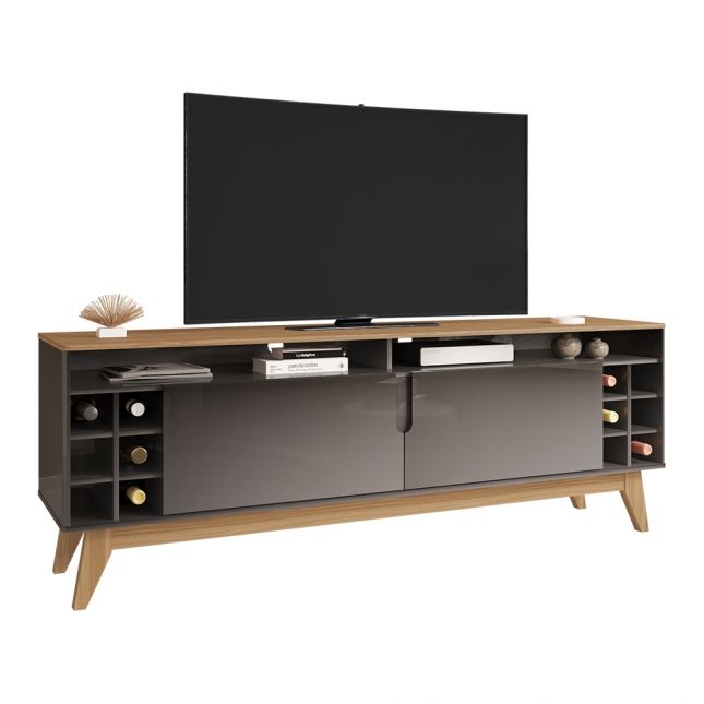 Rack Wine 1.60 Cinza Pérola Noce p/TV 60