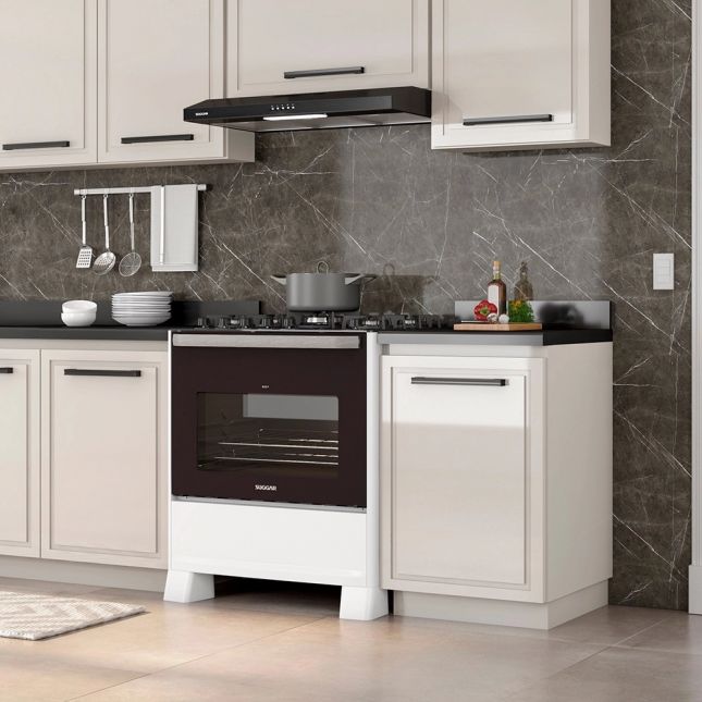 Depurador de Ar Suggar 80cm Slim 3 Velocidades Preto 110V