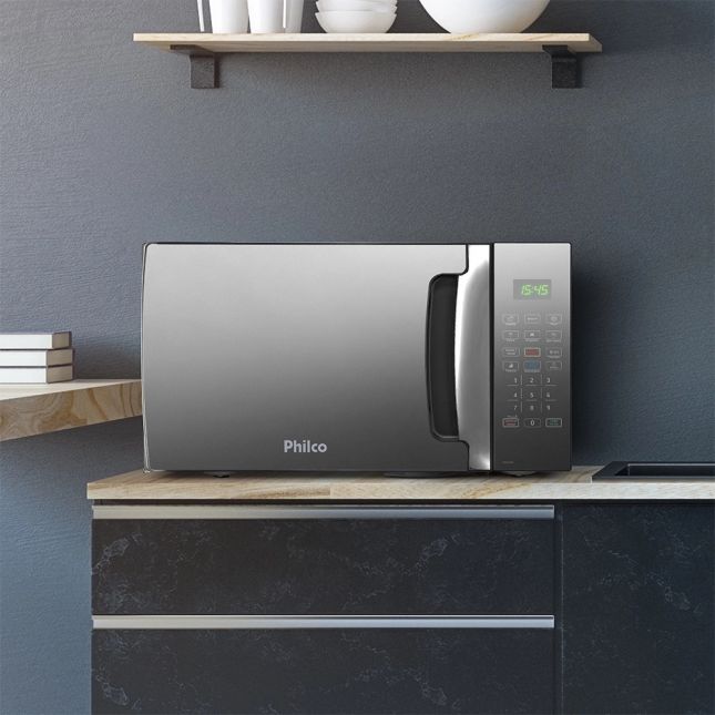 Forno Micro-ondas Philco PMO30EP 28 litros preto espelhada 1400w 110v