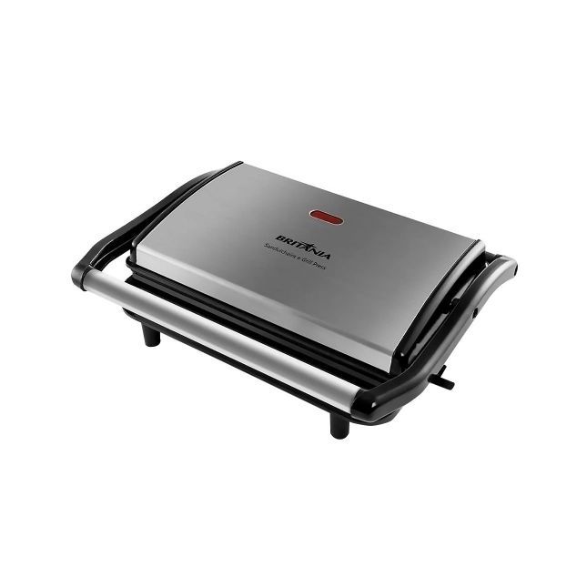 Grill e Sanduicheira Britânia Press Antiaderente Chapa Ondulada E Lisa 850w 110v