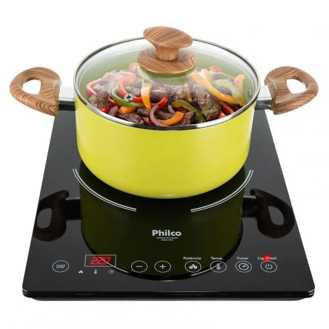 Cooktop de Indução Philco Smart Chef PCT01 Preto 110V