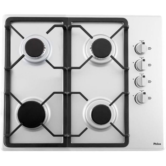 Cooktop a Gás Philco 4 bocas PCT041 Aço Inox Bivolt 