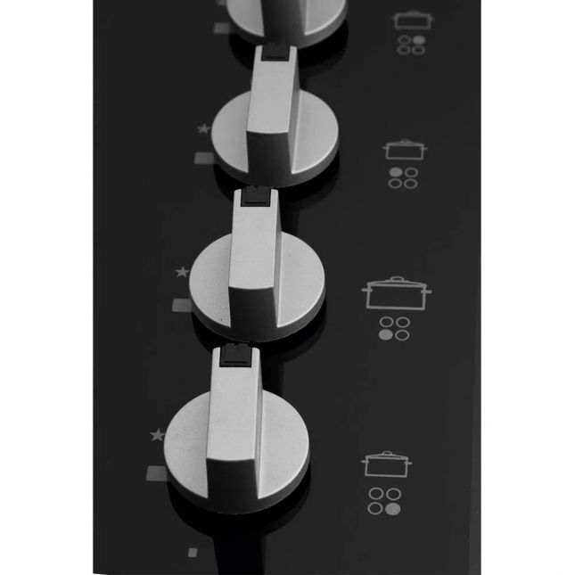 Cooktop 4 Bocas Philco a Gás Chef 4 Acendimento Automático Preto Bivolt