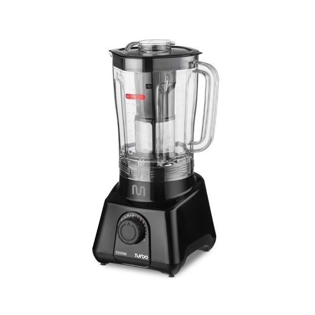 Liquidificador Portatil Turbo com Jarra San 2.6l Preto 1000w 110v