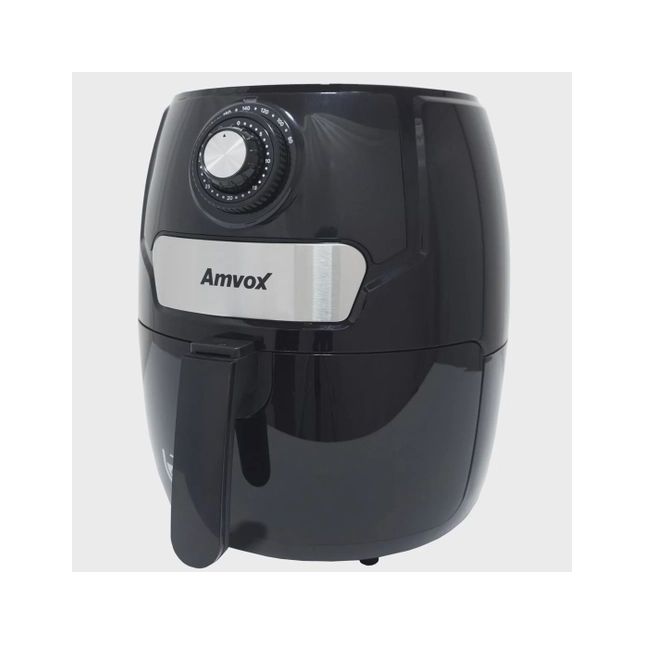 Air Fryer Fritadeira Elétrica Amvox 4,5 Litros  1400w Timer Preta 110v