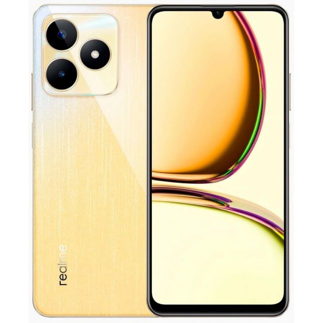 Smartphone Realme C53 Champion Gold RMX 3760  128/6GB Tela 6.74 câmera 50MP