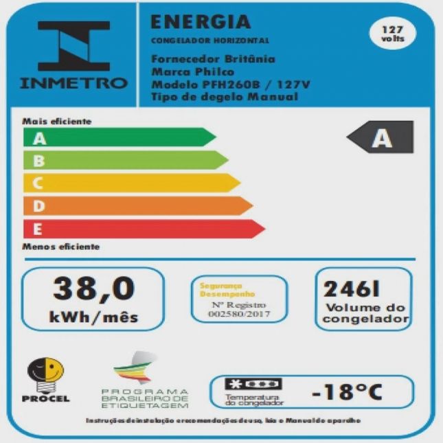 Freezer Horizontal Philco 253 Litros PFH260B Sistema Dupla Função Branco 110v