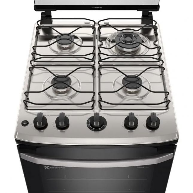 Fogão 4 Bocas Electrolux Efficient Acend. Automático Branco com Mesa Inox Bivolt