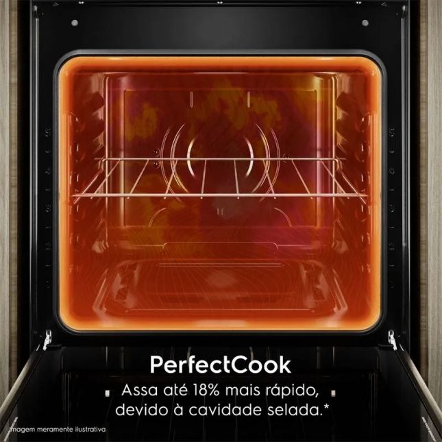 Fogão 5 bocas Electrolux Efficient Acend. Automático Branco Mesa de Inox Bivolt