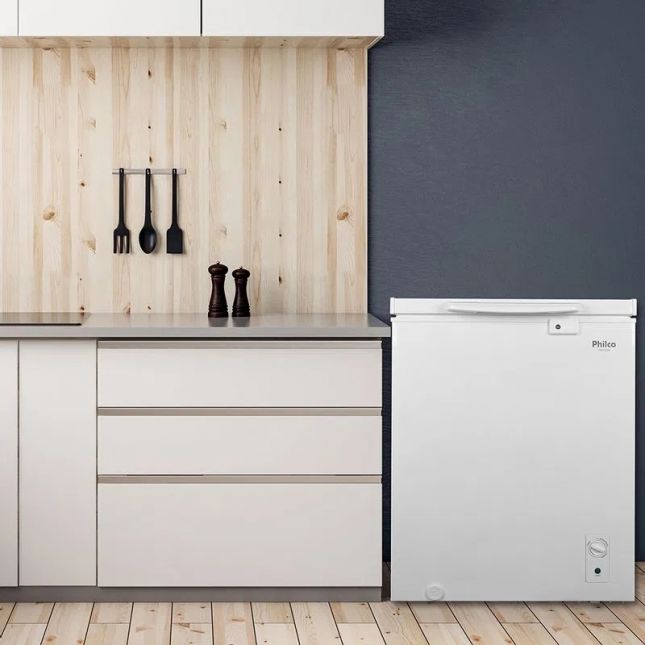 Freezer Horizontal 140L 2 em 1 Philco PFH160B Branco 110v