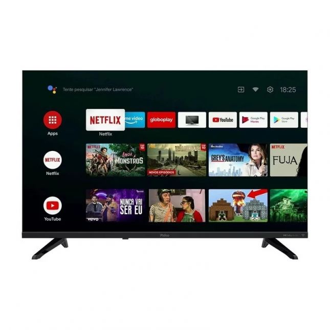 TV LED 40 Smart Philco Full HD Android PTV40E3AAGSSBLF  Dolby Áudio