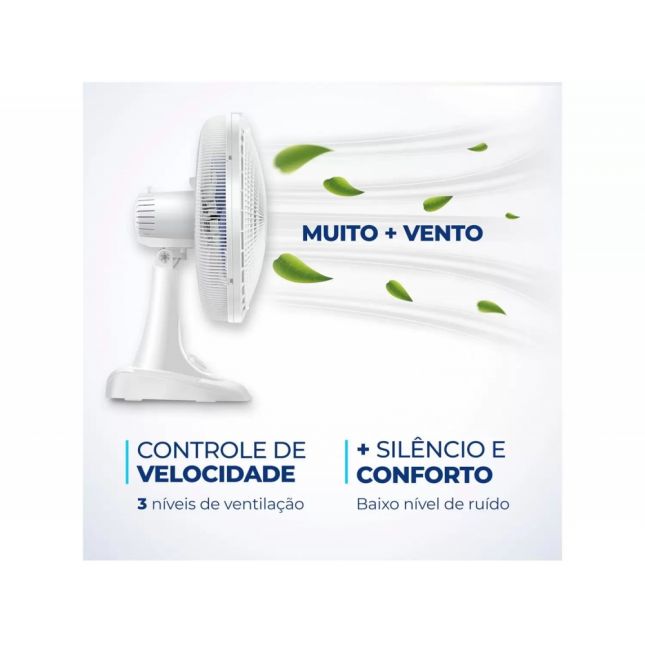 Ventilador de Mesa Mondial Vsp-40-w 40cm 140W Super Power 110v Branco