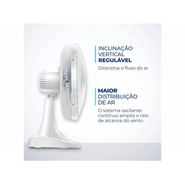 Ventilador de Mesa Mondial Vsp-40-w 40cm 140W Super Power 110v Branco