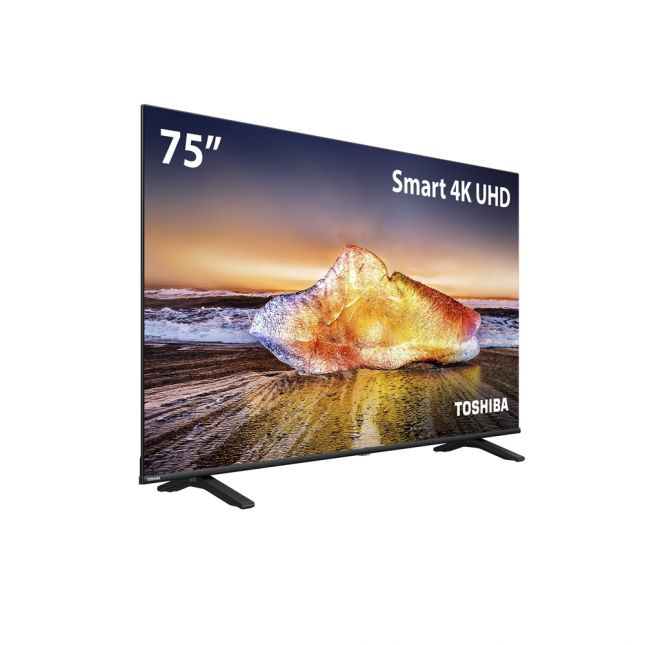 TV 75 Led Smart 4k Ultra HD 75C350S TB025M HDR10 Dolby Áudio Vidaa Toshiba