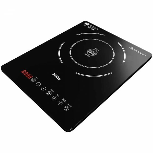 Cooktop de Indução Philco PCT12P 1 Boca Preto Bivolt