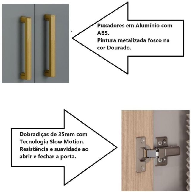 Armário Panel.70cm T.Quente 3P 1Gav 1 Nicho Forno 100% Mdf Essence Fendi Itaiaia